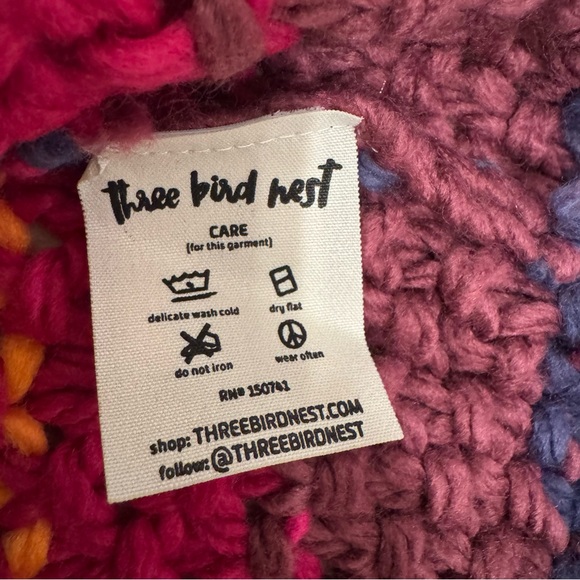 Three Bird Nest Colorful Striped Cardigan - Picture 6 of 6